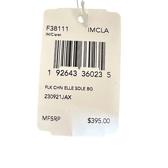 Coach Elle Saddle Bag with Signature Chain Print Style #F38111 in Burgundy Red - Picture 11 of 11